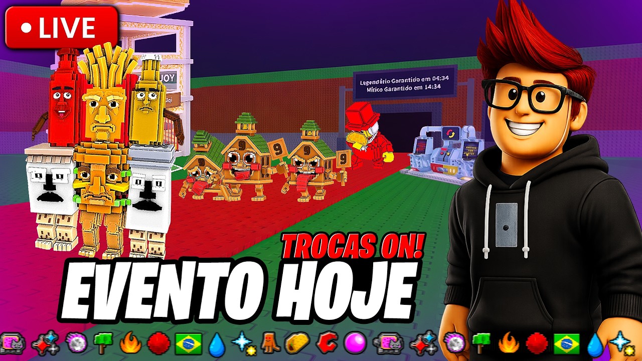 🔴 ROUBE UM BRAINROT AO VIVO 🔥 NOVA MUTAÇÃO 😎 NOVA MÁQUINA DE TRADES 😱 TERÇA DOS TACOS 😳 #roblox