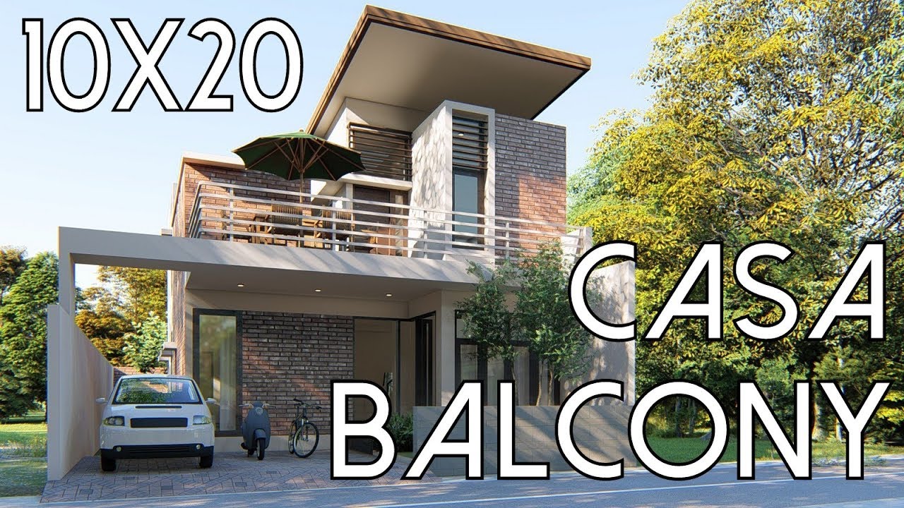 Rumah Balkon untuk keluarga besar - 10x20 [kode 160A]