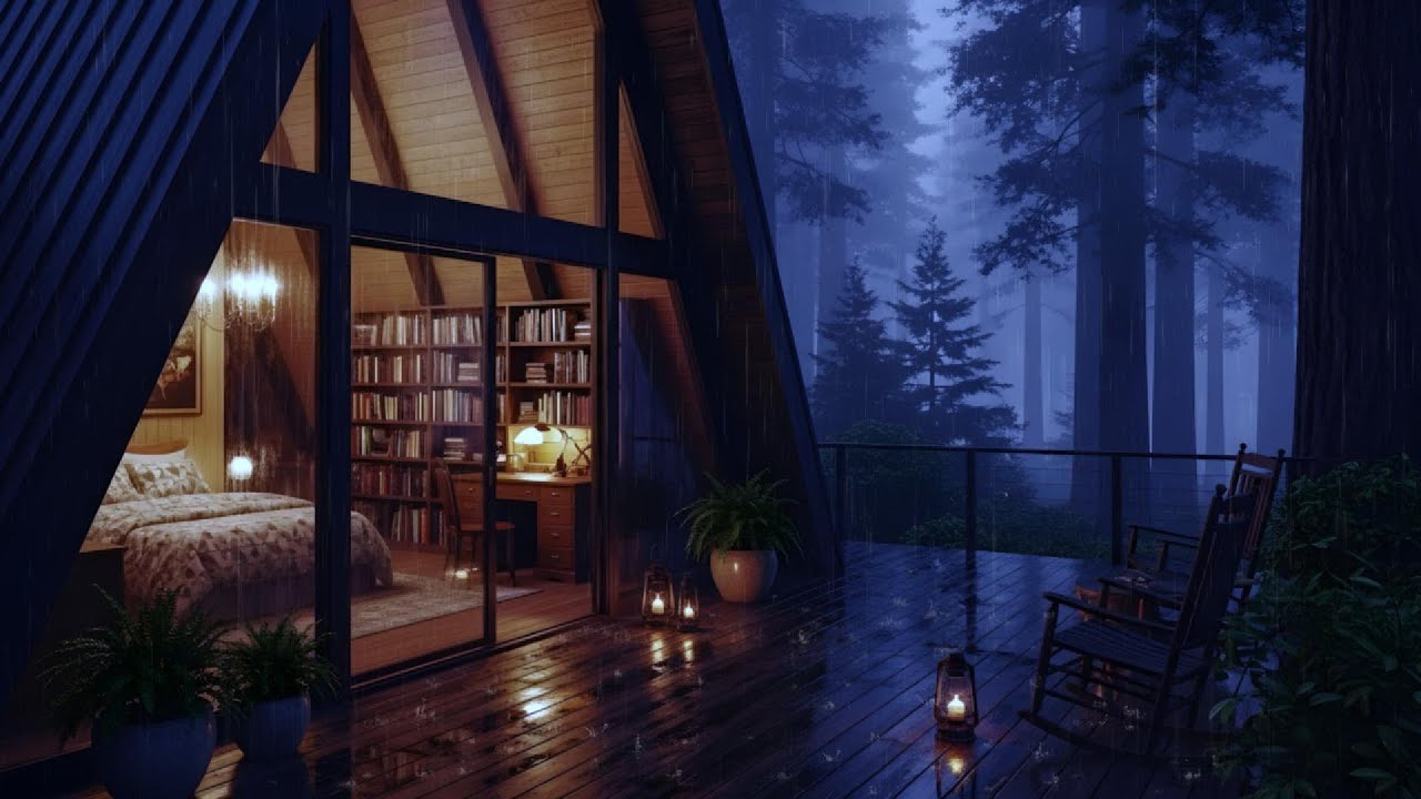Calming Night Rain Ambience for Sleep 🌙 | Reduce Stress, Relax the Mind, Sleep Deeper