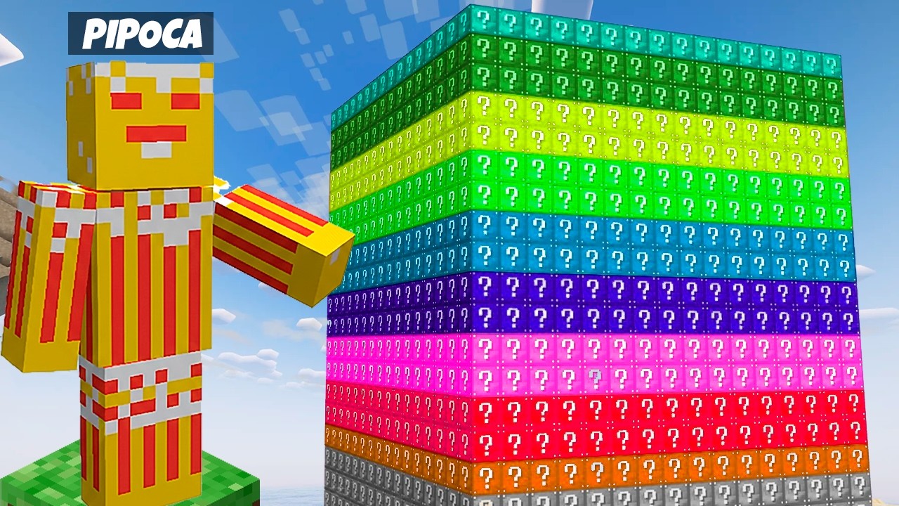 MINECRAFT, MAS É UM CHUNK DE LUCKY BLOCK