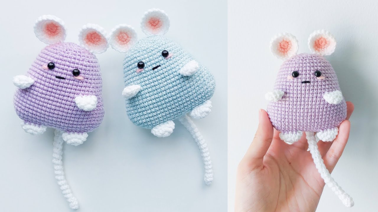 How to Crochet Amigurumi Baby Mouse | NHÀ LEN