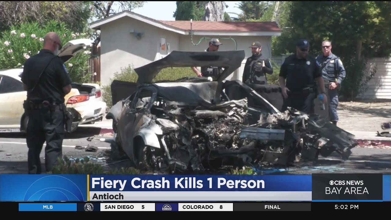 1 dead, 1 injured in fiery crash in Antioch