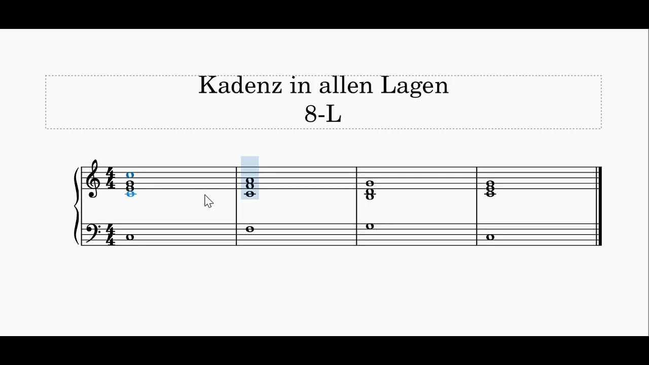 Oktavlage Kadenz in C-Dur