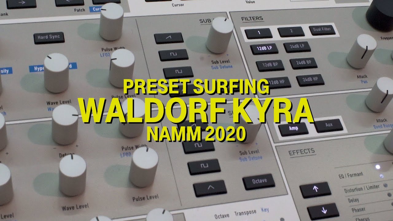 Surfing the Waldorf Kyra at NAMM 2020