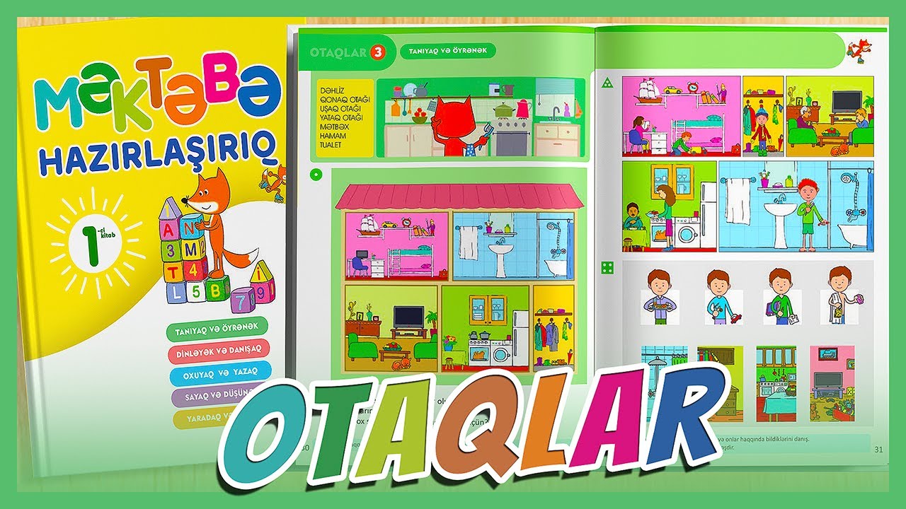 Məktəbə hazırlaşırıq &ndash; Otaqlar (Məktəbəqədər hazırlıq)