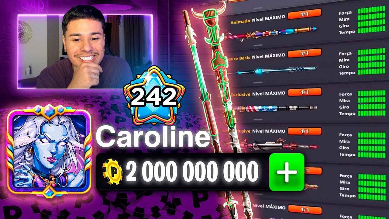 JOGUEI NA CONTA DA MINHA NAMORADA APOSTANDO 200 MILHÕES DE FICHAS NO 8 BALL POOL
