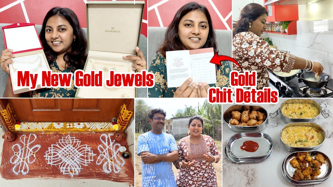 Vlog - My New Gold Jewels - Gold Chit Details & Gold Saving Tips | Karthikha Channel Happy News