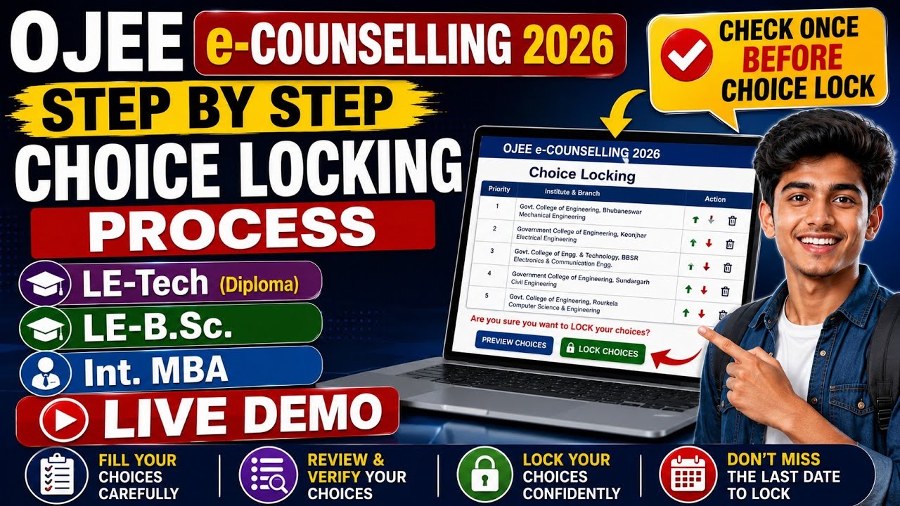 Step-by-Step Choice Locking Process | LE-Tech (Diploma), LE-B.Sc. & Int. MBA | Live Demo