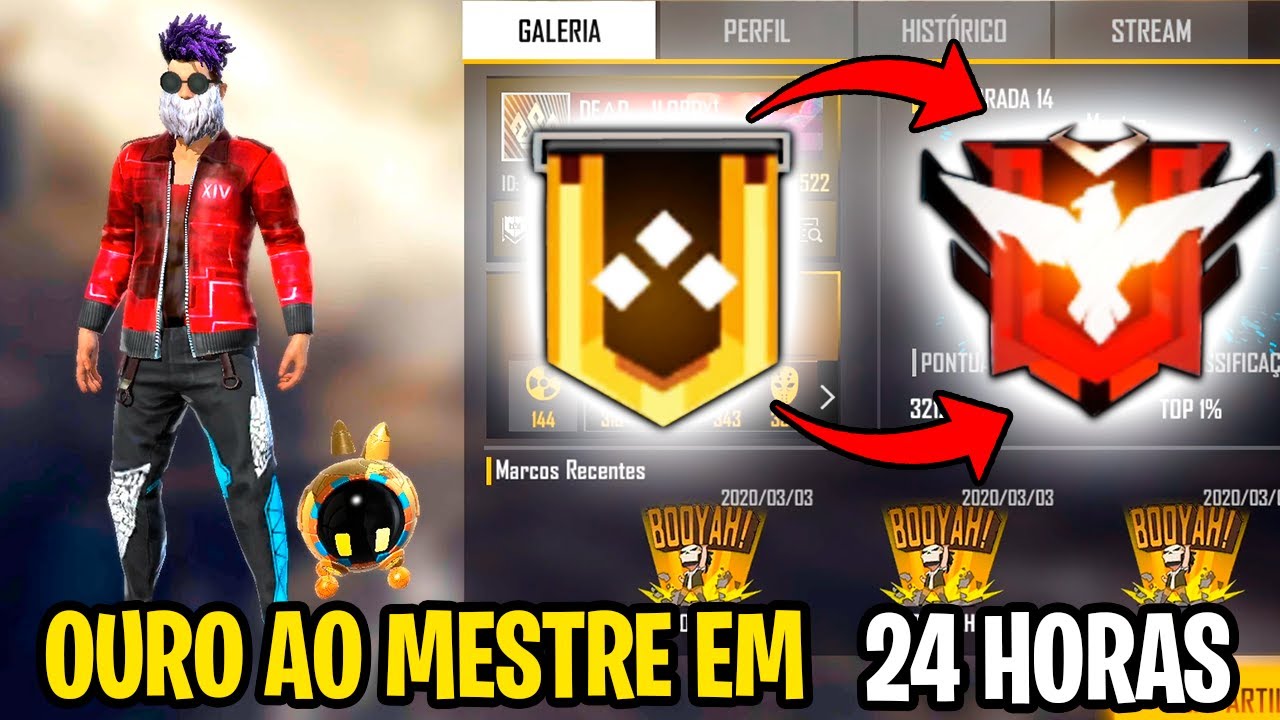 DO OURO AO MESTRE EM 1 DIA NA TEMPORADA 14 (SEM CARTÃO) JOGANDO SOLO!!