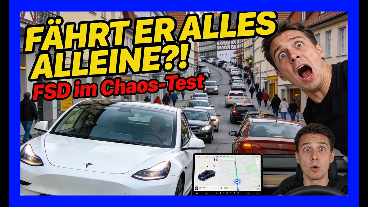 🔴 Überraschungen bei Tesla FSD Demo-Fahrt ab Stuttgart Weinstadt in Deutschland