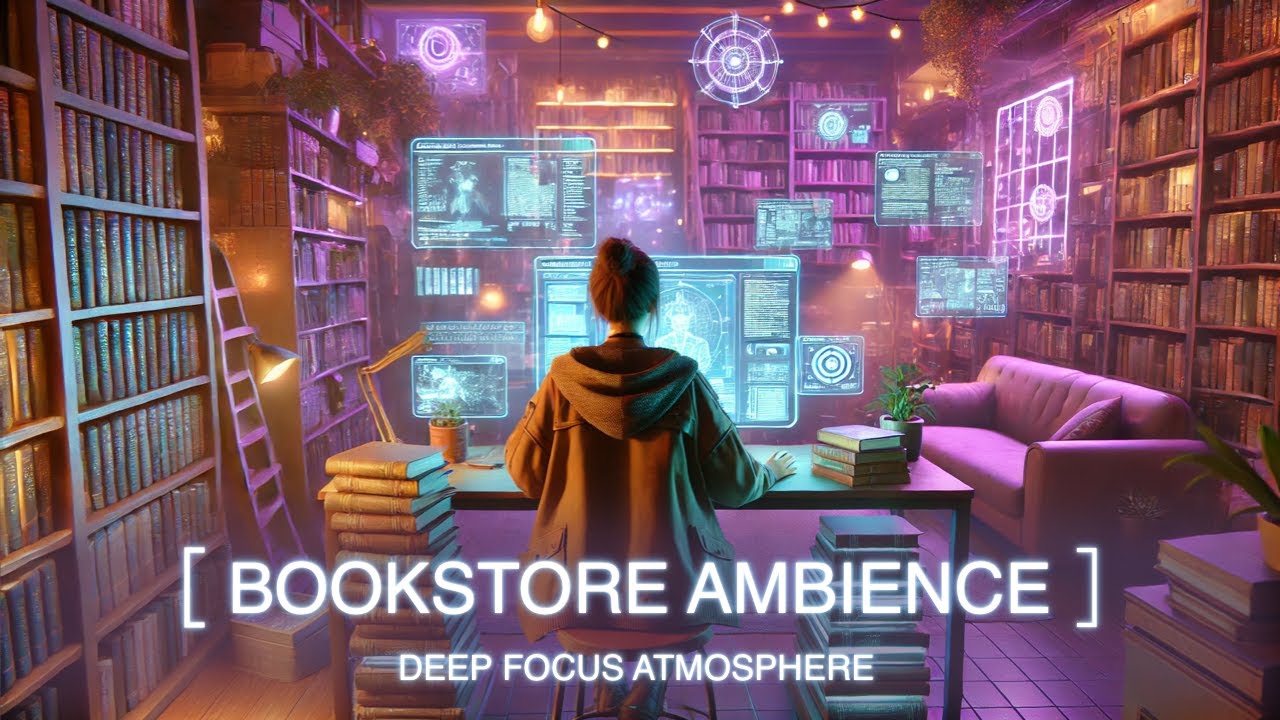 Virtual Bookstore | Ambient Music & Calm Focus for Reading, Study & Work | Cozy Aesthetic Vibes