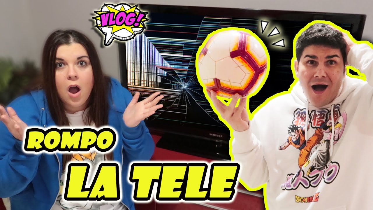 ROMPO LA TELE de un BALONAZO y MI NOVIA SE ENFADA MUCHO 😱 BROMA con CÁMARA OCULTA