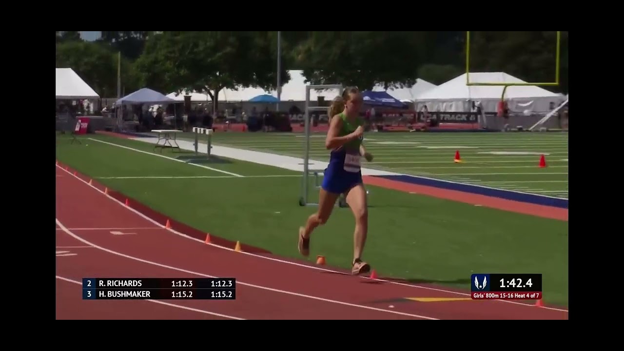 Gabriella Aycock, USATF Jr. Olympics, Savannah GA. 800m Prelims. Club: Iron Sharpens Iron 27:17
