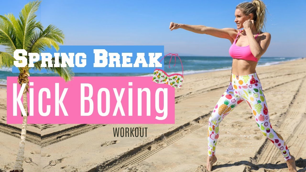 Spring Break CARDIO KICKBOXING Workout - Bikini CALORIE BURN | Rebecca Louise