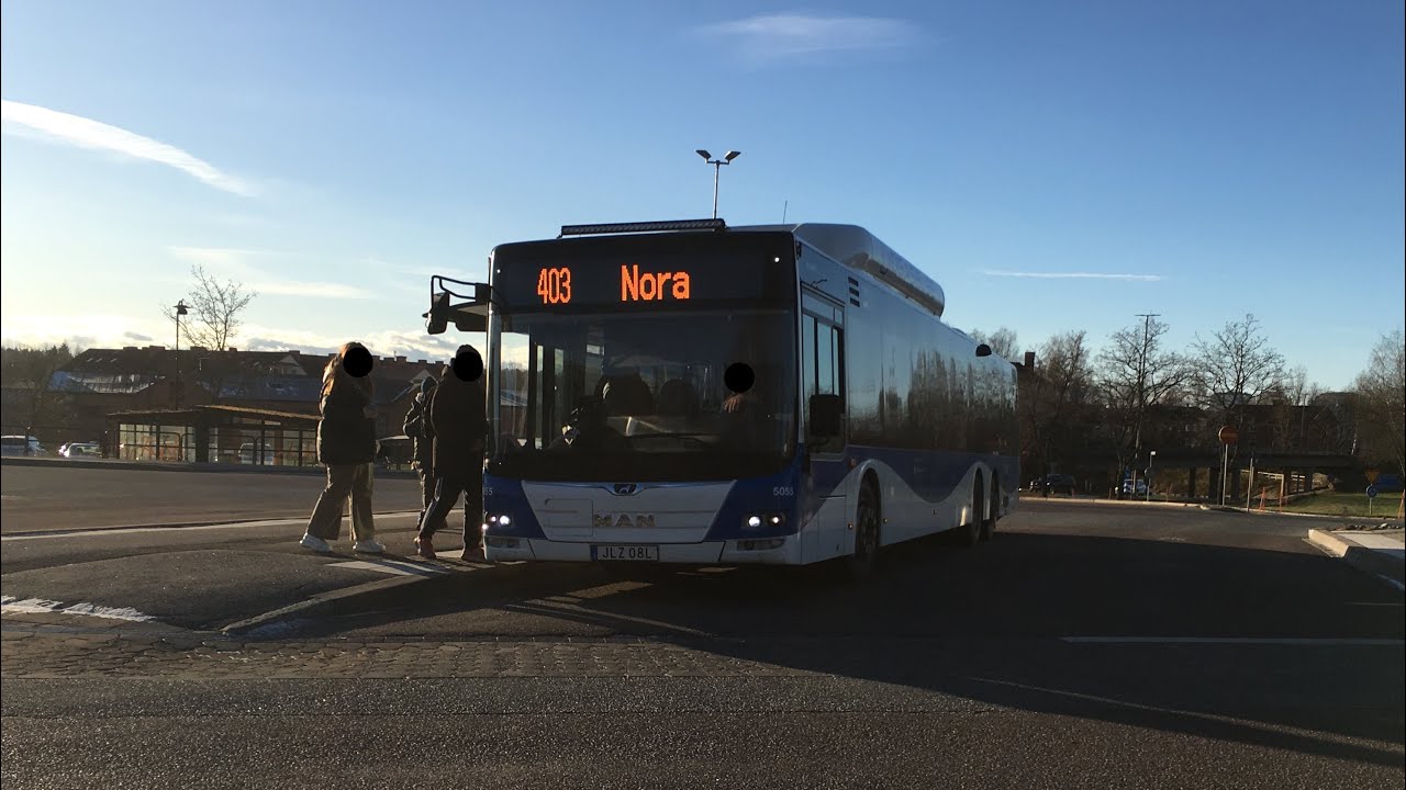 Linje 403 från Karlskoga busstation till Nora station
