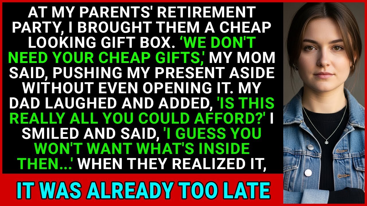 Parents Mocked Me For Bringing Them A Simple Gift Box For Their Retirement. When They Realized...