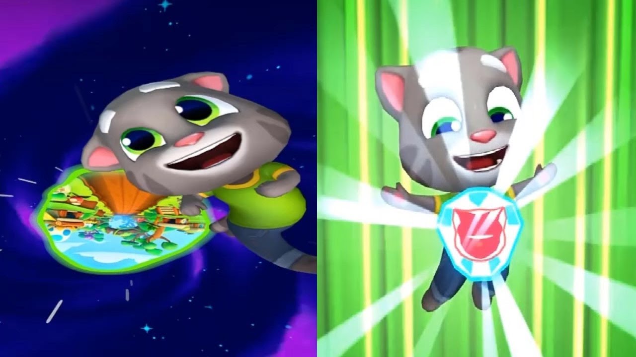 TALKING TOM HERO DASH VS TALKING TOM GOLD RUN 2 ANDROID GAMEPLAY - TALKING TOM VS SUPER TOM