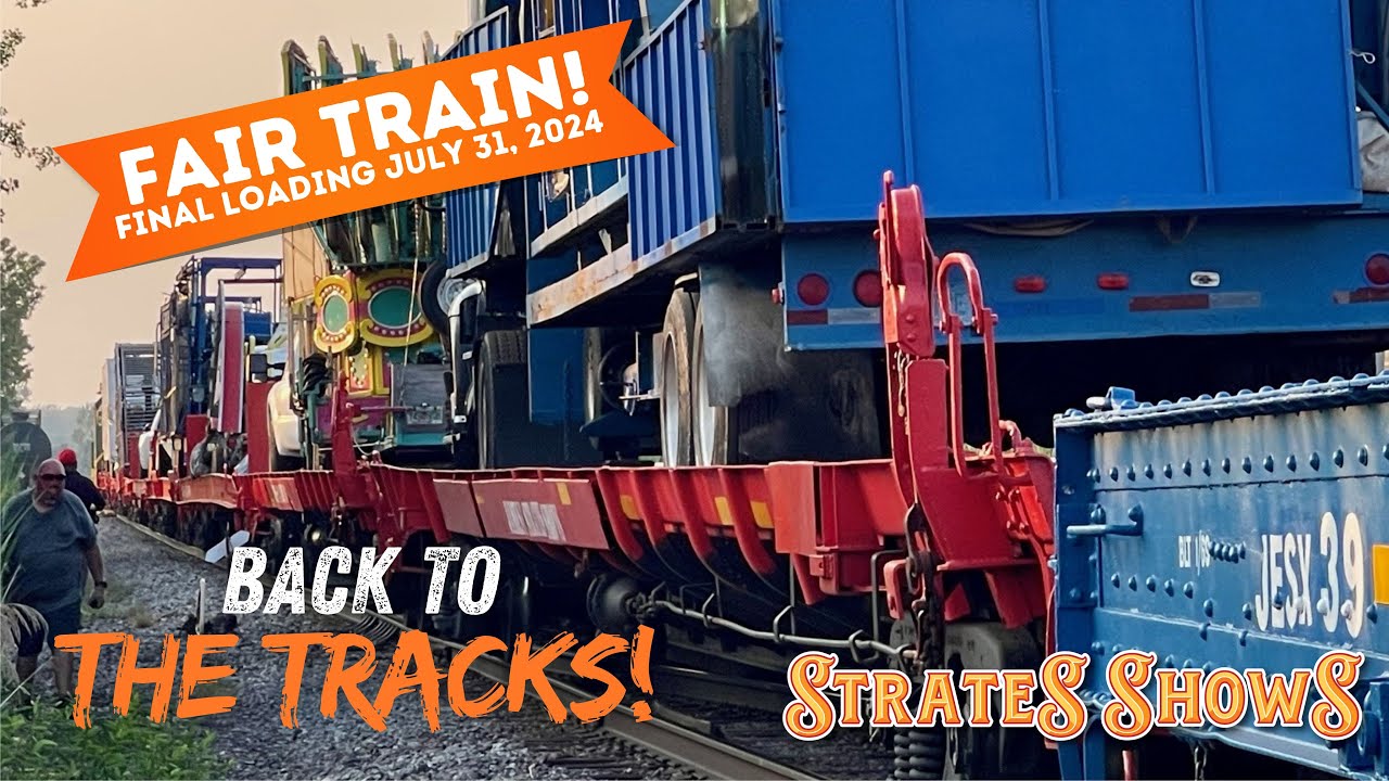 Strates Shows Fair Train: The FINAL Loading of the LAST Carnival Show Train, July 31, 2024