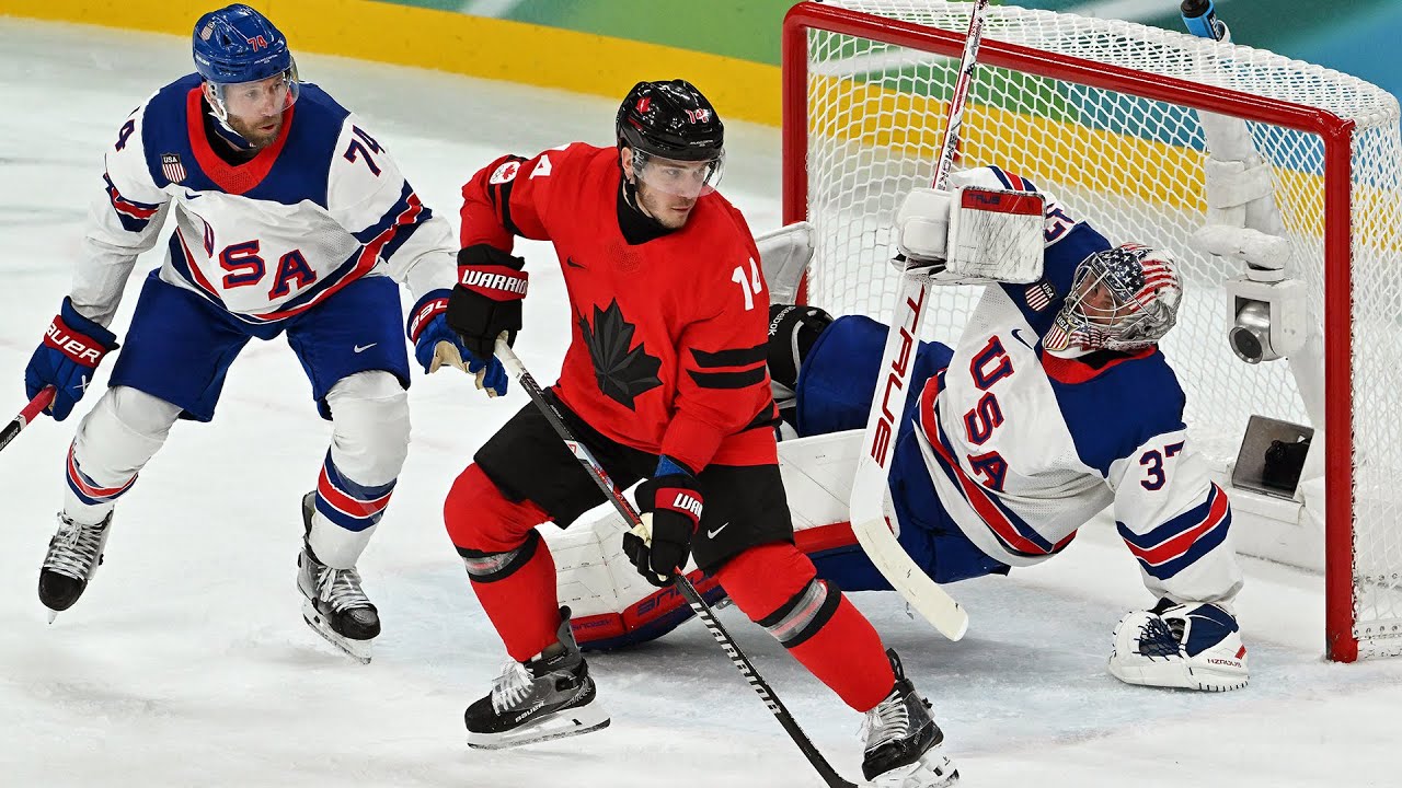 U.S. wins men's hockey gold in dramatic OT game vs. Canada