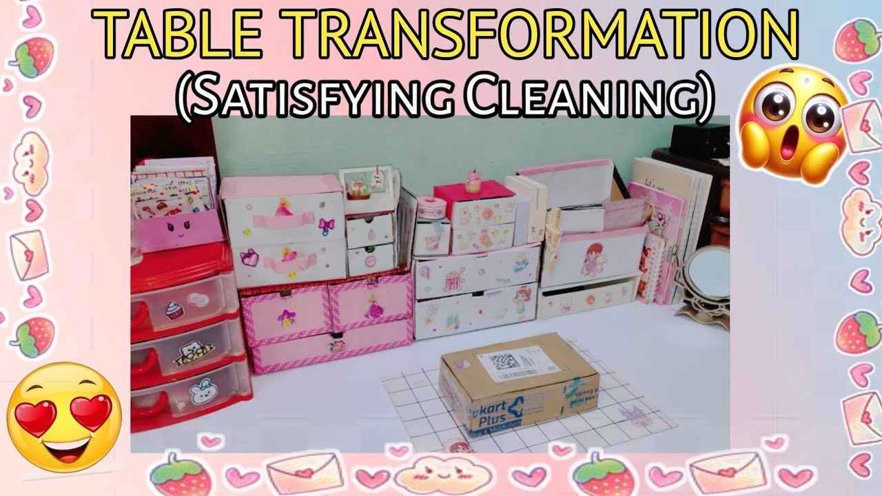 Messy to Clean Table Transformation ✨️ | Satisfying Cleaning #trending #Cleaning 
