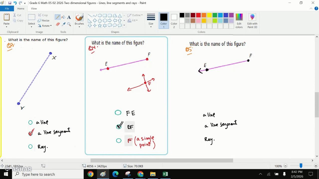 Math, Grade 6, February 05, Two dimensional figures