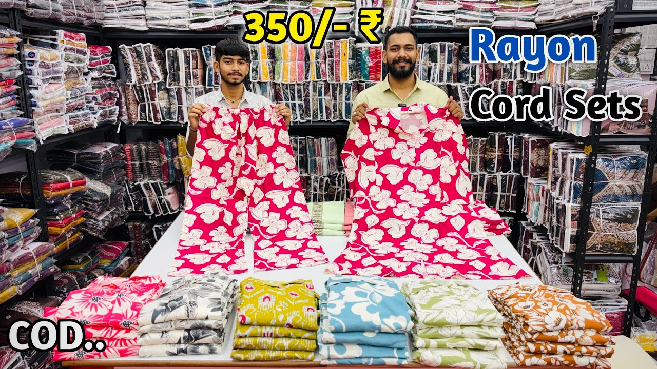 Branded Rayon Cord Sets In Wholesale | Boutique Style Cord Set | Cord Set Manufacturer 