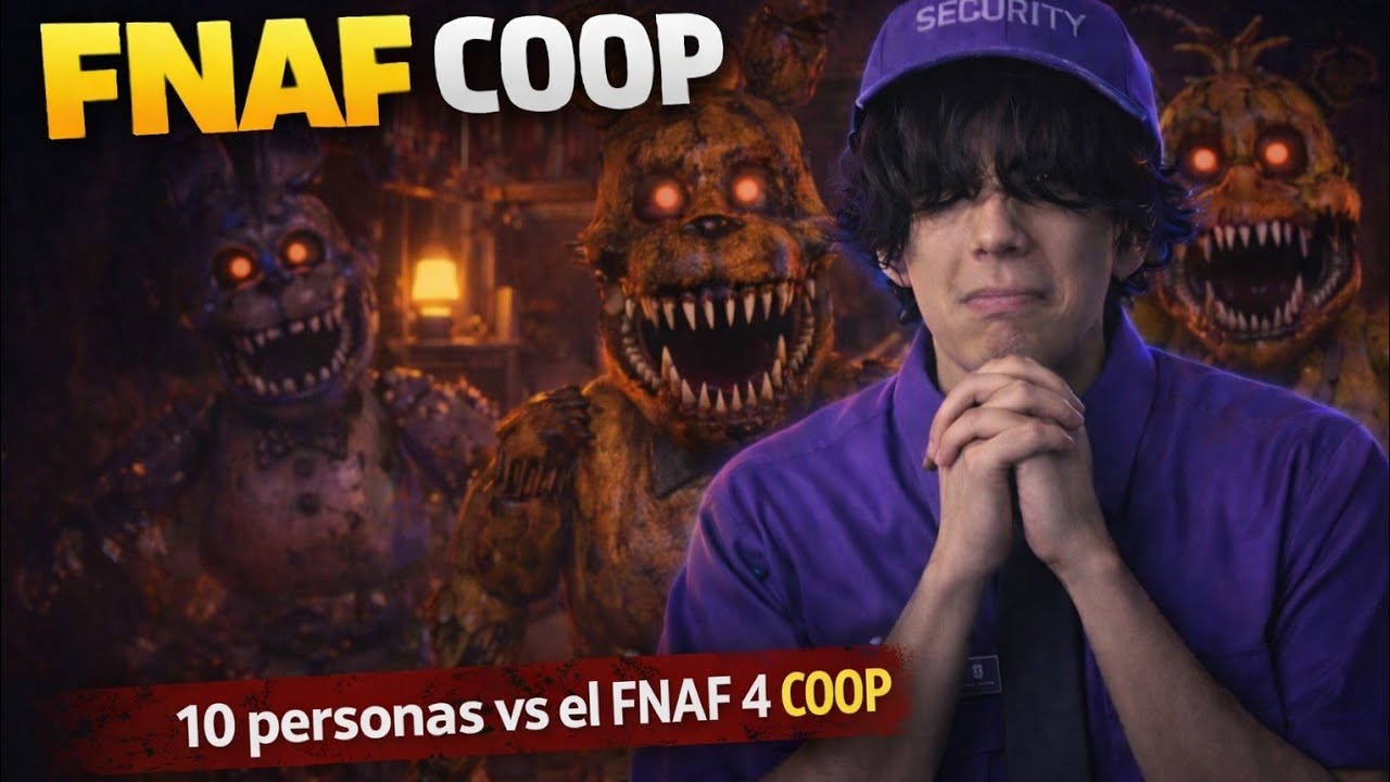 😱 FNAF 4 COOP con 10 JUGADORES 🔥 Noche 1 a la 7 | Directo con Suscriptores 👥🎮