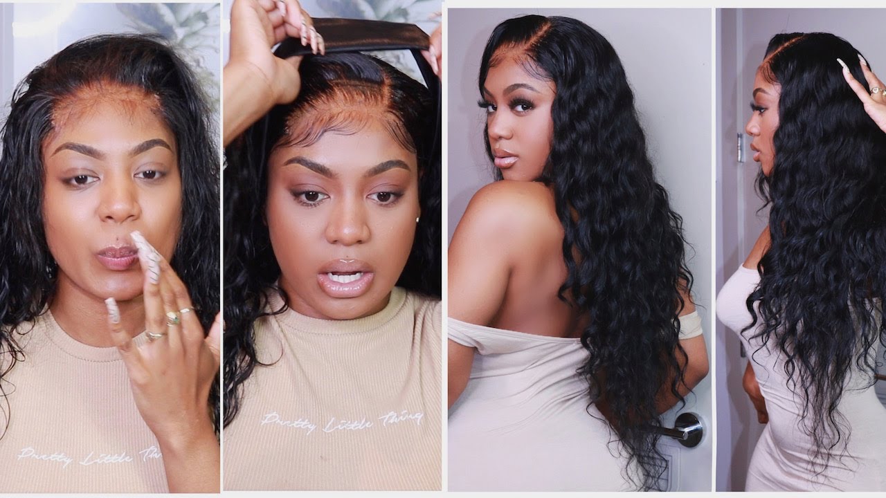 MOST NATURAL 4X4  LOOSE DEEP WAVE CLOSURE WIG INSTALL FT. ISHOWBEAUTY Hair