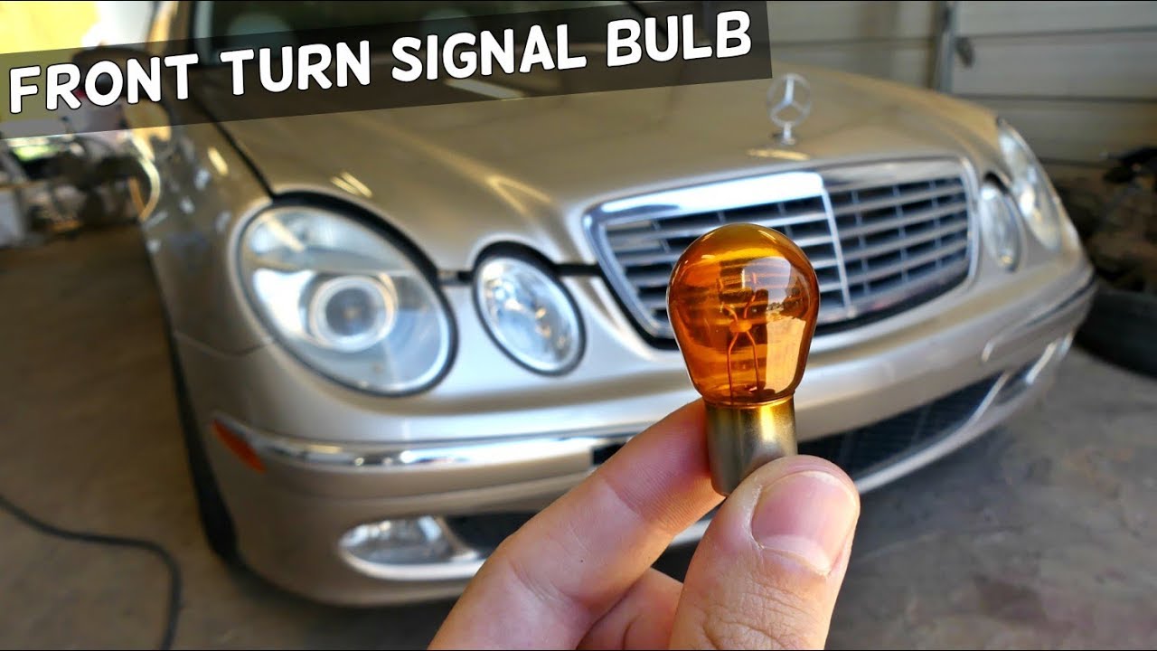 MERCEDES W211 FRONT TURN SIGNAL LIGHT BULB REPLACEMENT REMOVAL