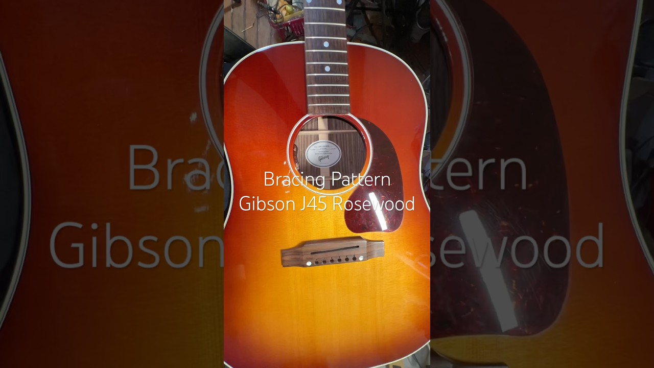 Схема крепления реек - Gibson J45 Rosewood @35guitaravenue71