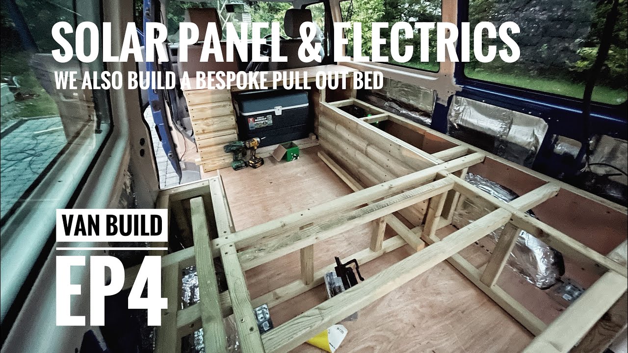 VW T4 Caravelle Van Build Ep4: Solar Panel, Electrics and Bed Build.
