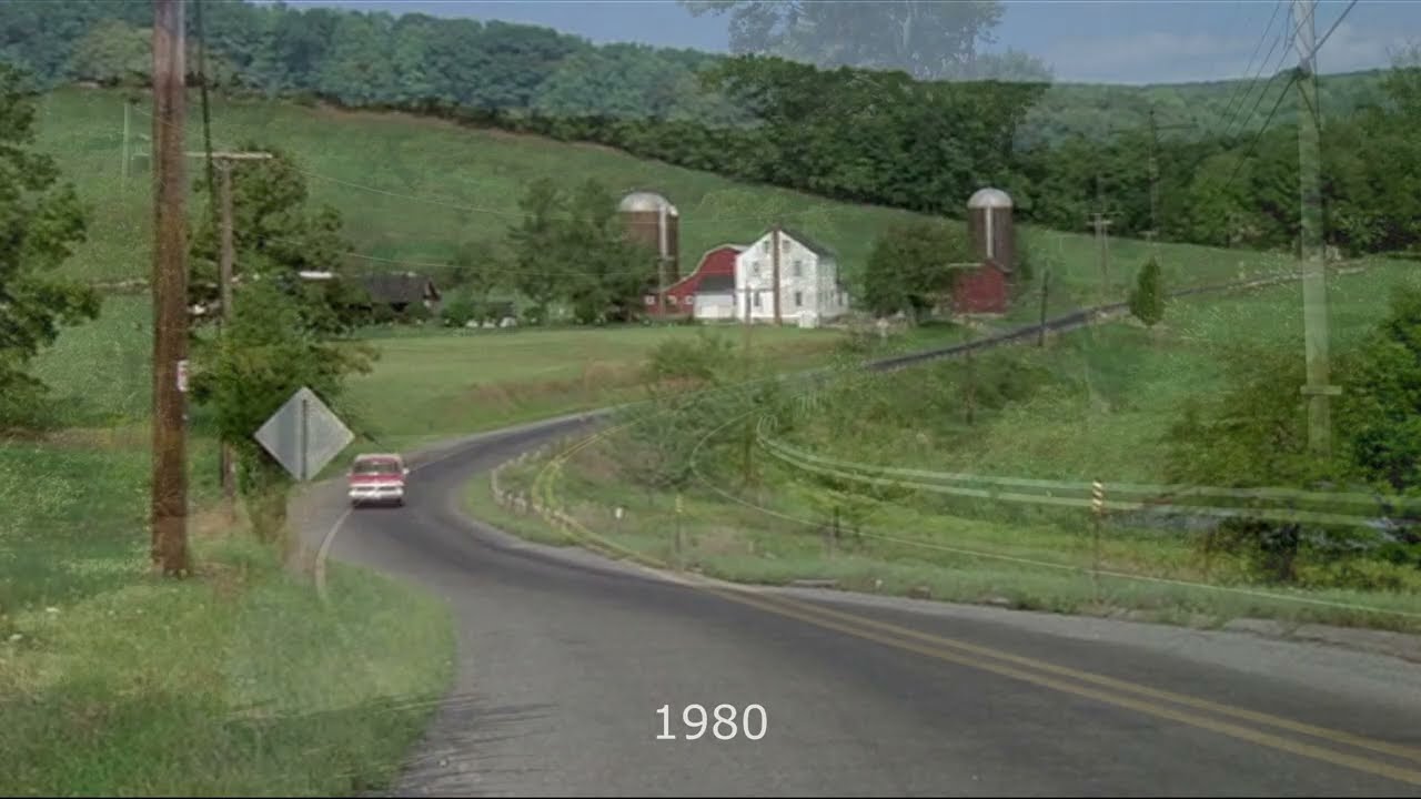 Friday the 13th Kevin Bacon Red Pickup Location Then and Now Crystal Lake Millbrook Rd 1980 vs 2025