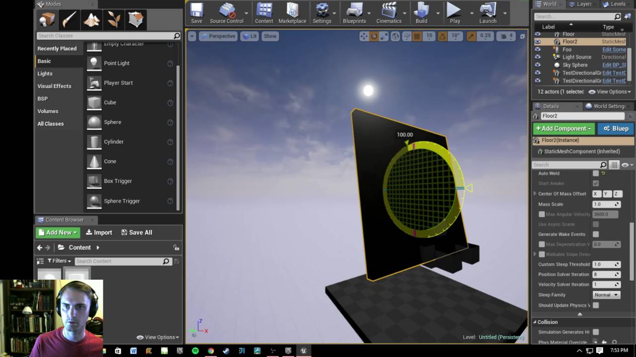 Unreal Engine 4 Directional Gravity and Gravitation Simulation Tutorial