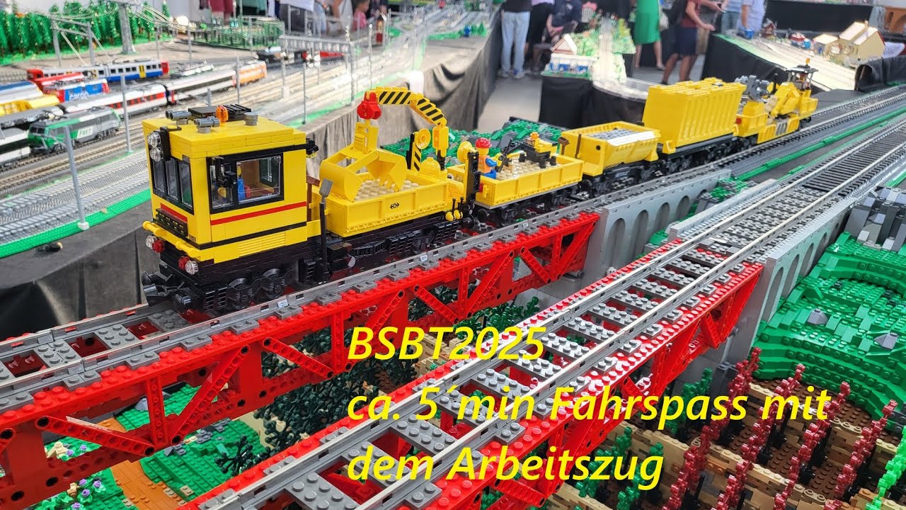 BSBT2025  Brickursel, ca 5min Fahrspass mit dem Robel bzw dehn Arbeitszug,  Lego Eisenbahn 