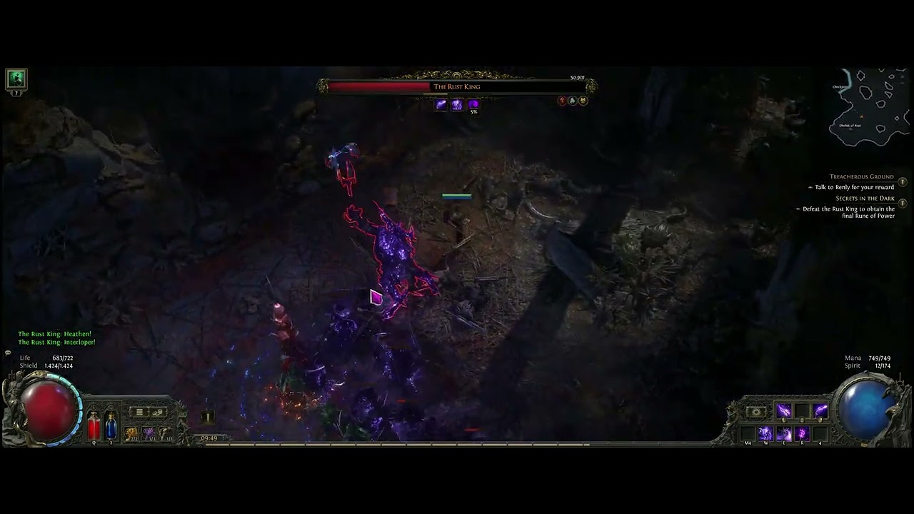 Path of Exile 2, Rust Obelisk Act 4, Chaos Lich Minions