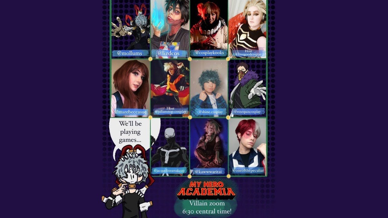 My Hero Academia League of Villains Zoom Stream - LovegoodCosplay