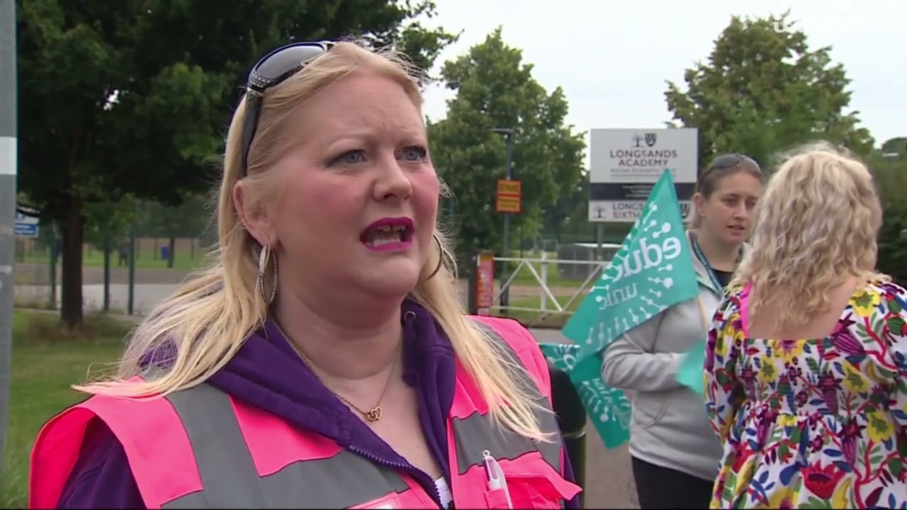 Longsands Academy staff striking over adverse management practices ITV News Anglia (West) 09/07/2024