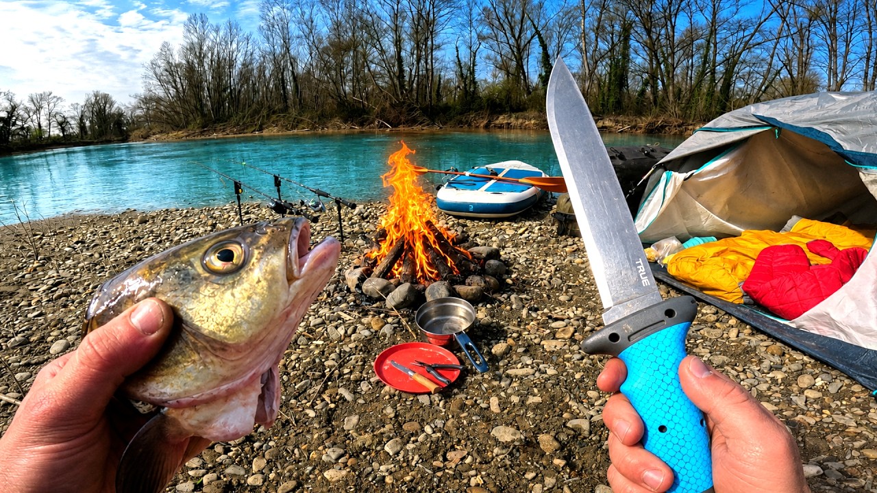 Je pars 3 jours et je MANGE le POISSON que j’attrape (Paddle, Carpe, Bivouac)
