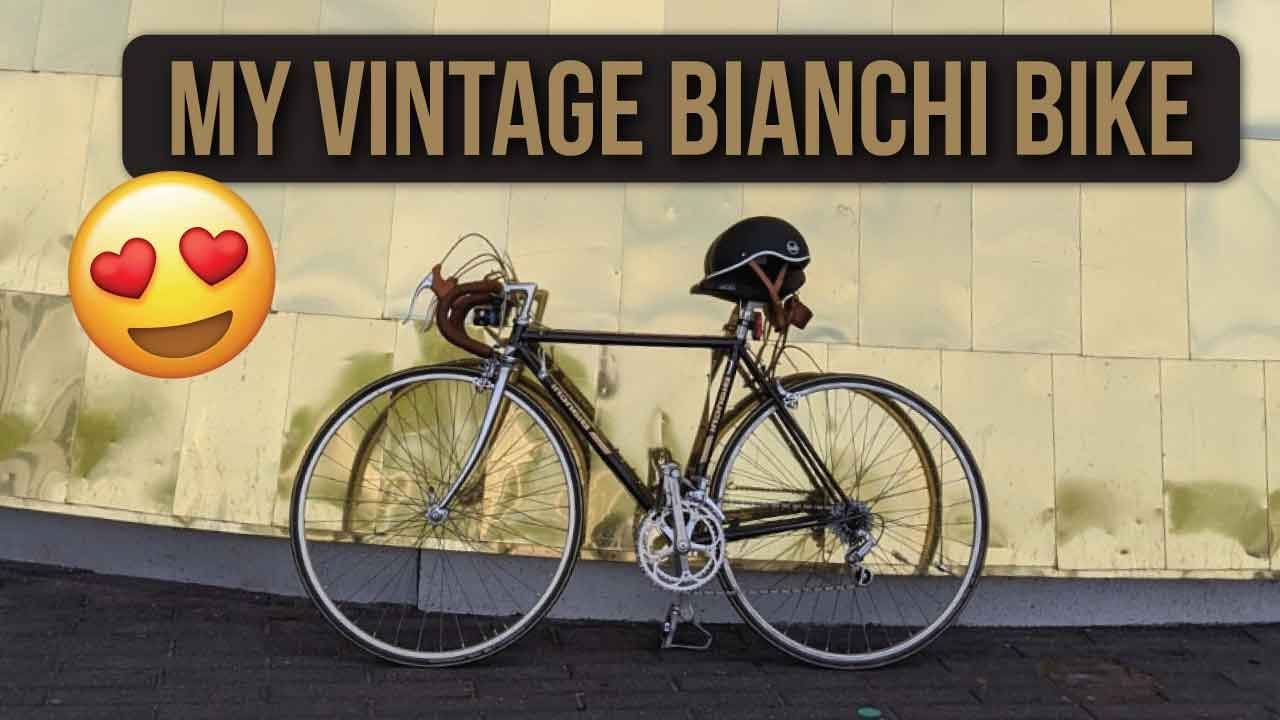 🚲 My vintage road bike: BIANCHI BIKE! What's on my bike? Accessories, safety