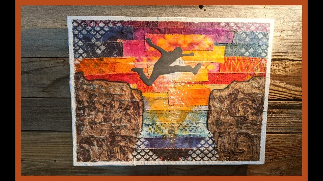 Mixed Media Fabric Collage.... #4core March Results and April Challenge