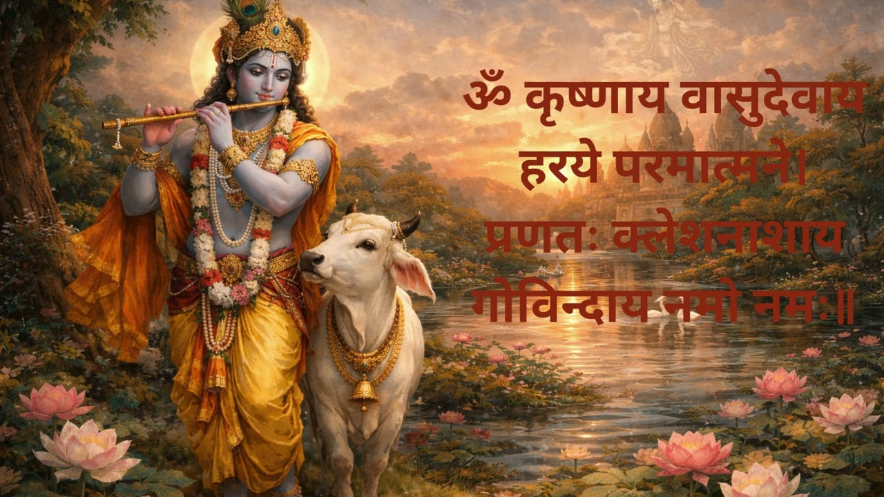 Powerful Krishna Mantra | ॐ कृष्णाय वासुदेवाय | Daily Chant for Happiness