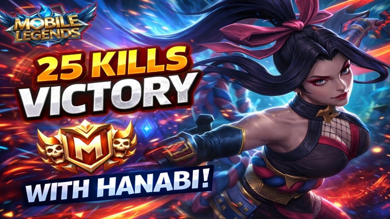 25 Kills Victory With Hanabi || #mobilelegends 