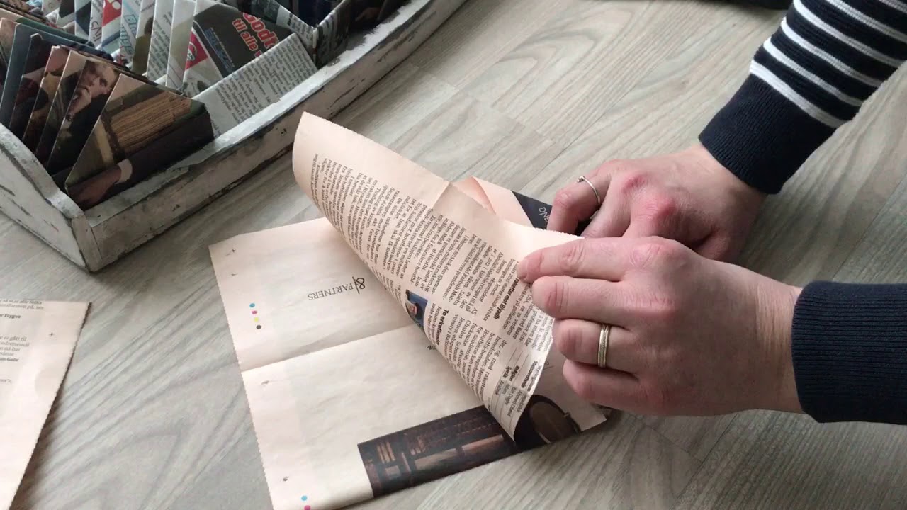 Hvordan lage frøpotter av avispapir.