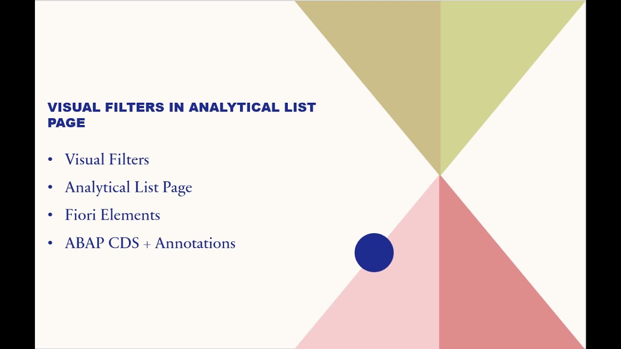 Visual Filters in Analytical List Page | SAP Fiori Elements | Annotations & ABAP CDS