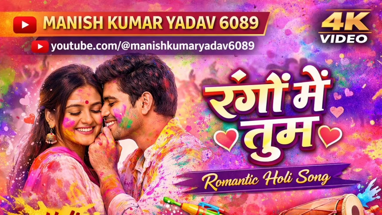 होली में प्यार 💕 | Rangon Mein Tum | Romantic Holi Special SongHoli Special Romantic Song 2026 | 