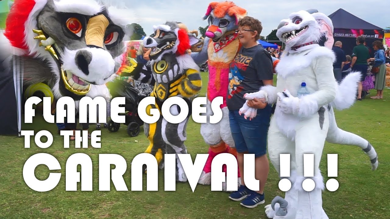 Flame goes to the Carnival with Beauty of the Bass and Cure!! (Fursuiting at a carnival)