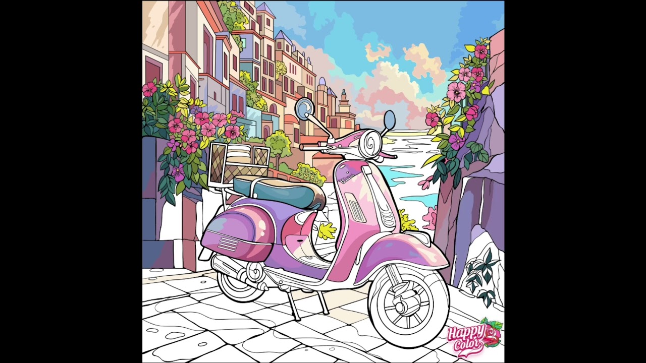 Coloring Italian Morning #shortvideo #ytshorts #shorts #YouTube #relaxing #meditation #animation