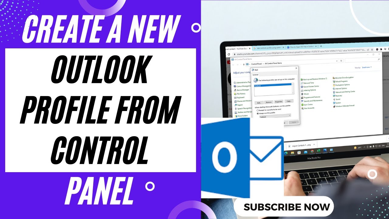 How to Create a New Outlook Profile (window 10 2022)