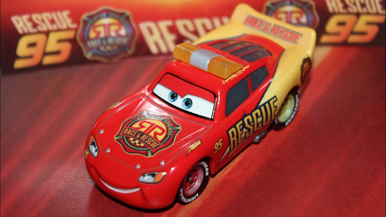 Mattel Disney Cars Race & Rescue Lightning McQueen (Fire/Police) Piston Cup #95 2025