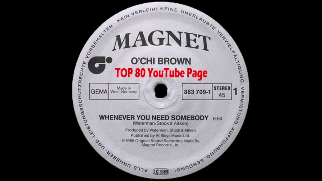 O'Chi Brown - Whenever You Need Somebody (A Phil Harding Extended Version)